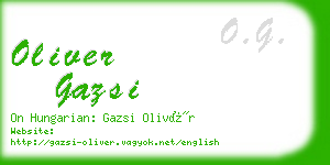 oliver gazsi business card